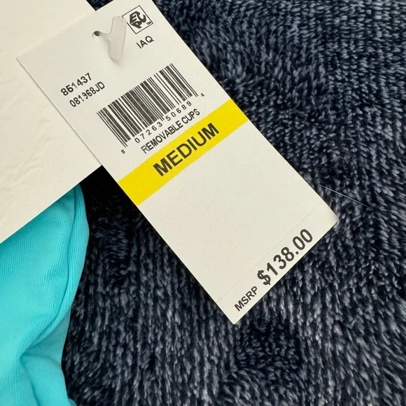 BECCA Color Code Plunge One-Piece Swimsuit blue - Picture 9 of 9